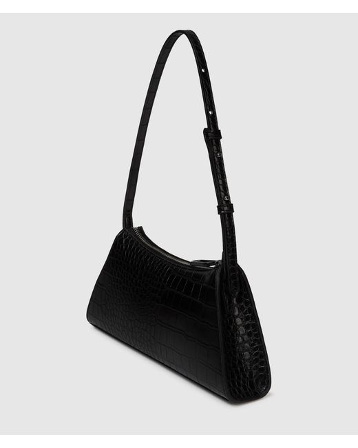 KL Jeans Black Karl Quote Small Shoulder Bag
