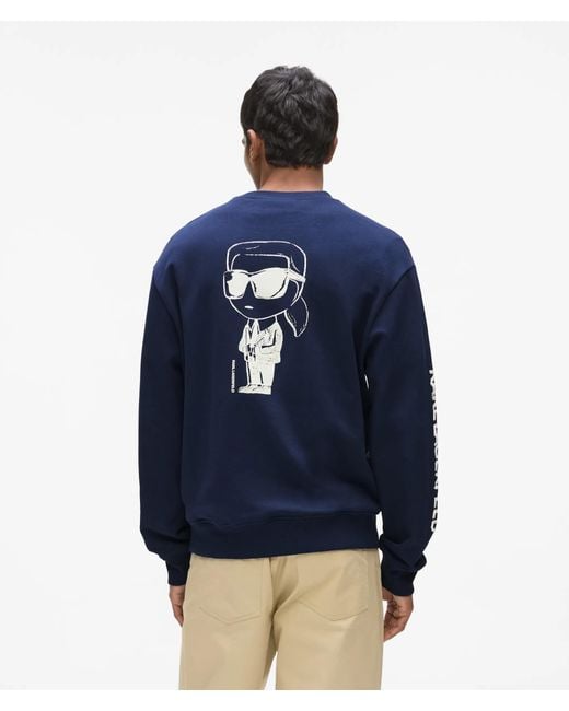 Karl Lagerfeld Blue Ikon Sweatshirt for men