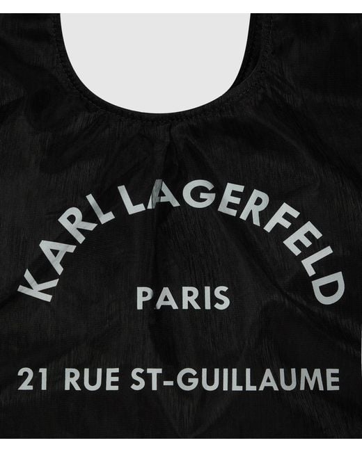 Karl Lagerfeld Black Rue St-Guillaume Mesh Hobo Bag