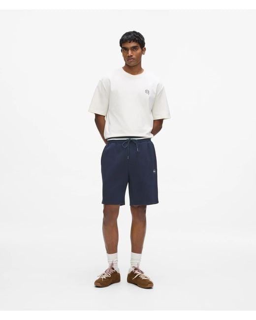 Karl Lagerfeld White Ikon Jersey Shorts for men