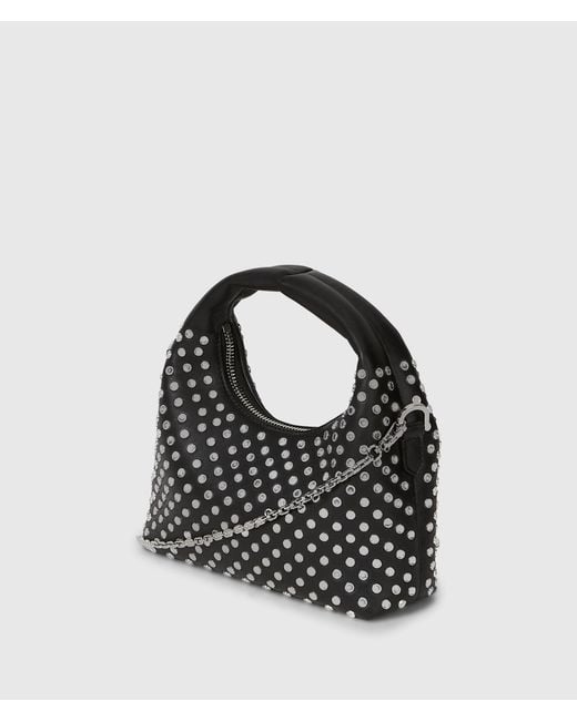 Karl Lagerfeld Black K/Soiree Mini Studded Top Handle Bag