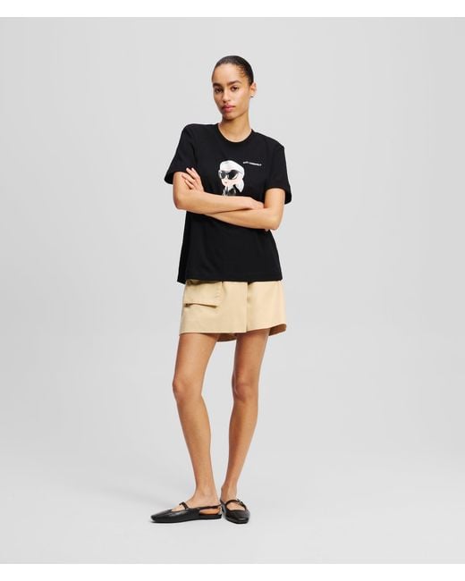 Karl Lagerfeld Black Ikon Aquarelle T-Shirt