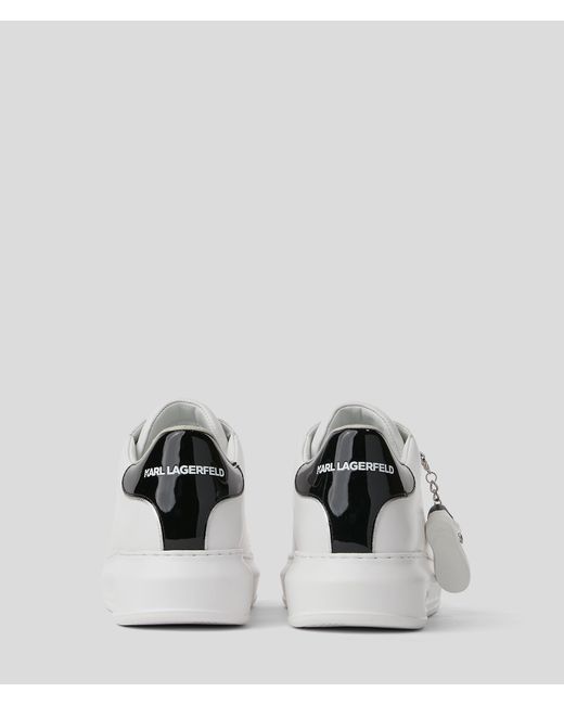 Karl Lagerfeld White Kapri Keychain Sneakers