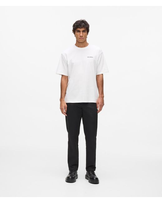 Karl Lagerfeld White Rue St-Guillaume Relaxed T-Shirt for men