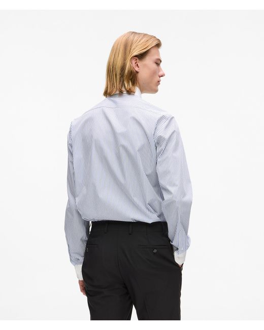 Karl Lagerfeld Blue Striped Shirt for men