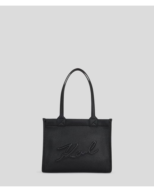 Karl Lagerfeld Black K/skuare Grainy Medium Tote Bag