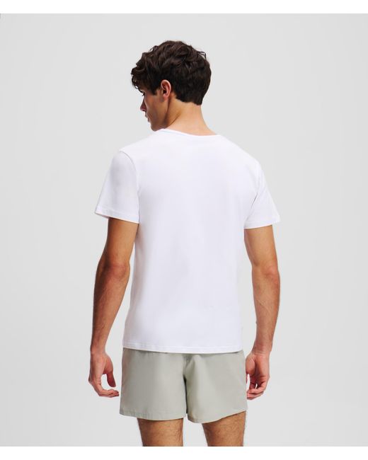 Karl Lagerfeld Black Logo V-Neck T-Shirt – 2-Pack for men