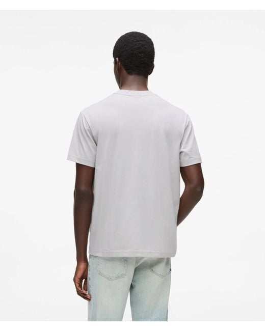 KL Jeans White Monogram T-Shirt for men