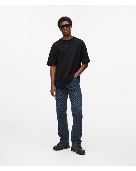 Karl Lagerfeld Black Pique T-Shirt for men