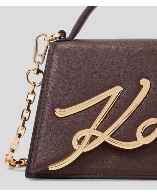 Karl Lagerfeld Brown K/signature Small Crossbody Bag