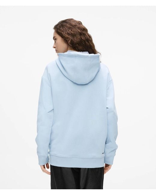Karl Lagerfeld Blue Ikon Choupette Sketch Hoodie