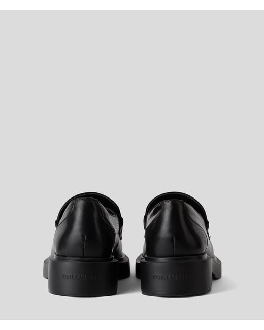 Karl Lagerfeld Black Macie Signia Rhinestone Loafers