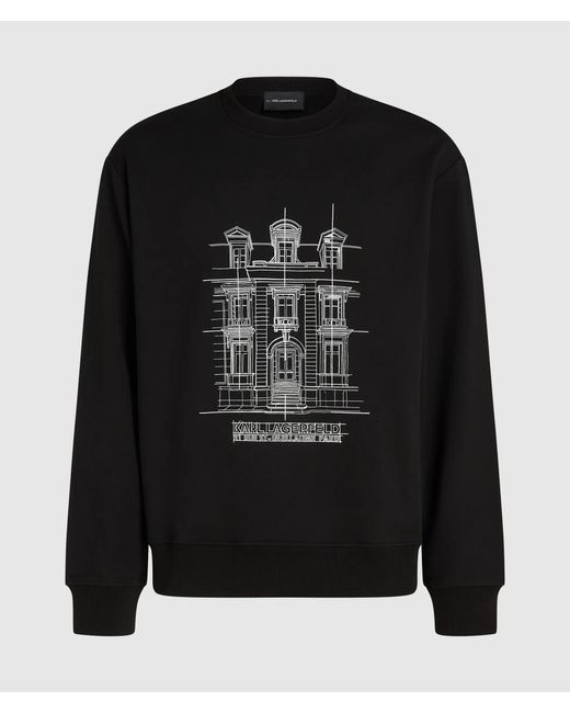 Karl Lagerfeld Sweatshirt Mit Maison De Karl-Illustration, Herren, Größe in Black für Herren