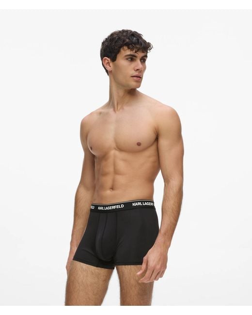 Karl Lagerfeld Black Logo Micro Trunks – 3-Pack for men