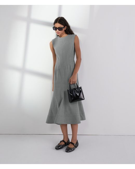Karl Lagerfeld White Tailored Wool-blend Dress