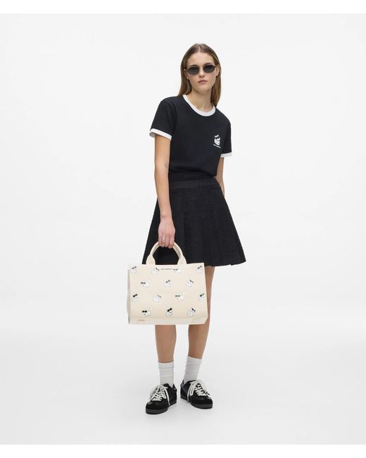 Karl Lagerfeld Blue Ikon Choupette Slim Fit T-Shirt, Damen, Größe