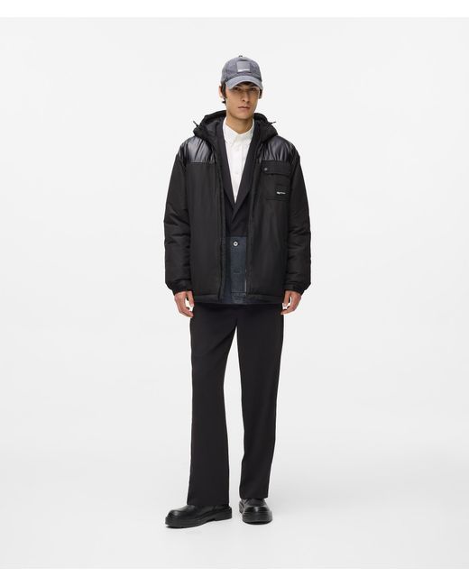 KL Jeans Black Utility Jacket for men