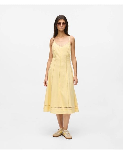 Karl Lagerfeld Metallic Cut-Out Embroidery Dress