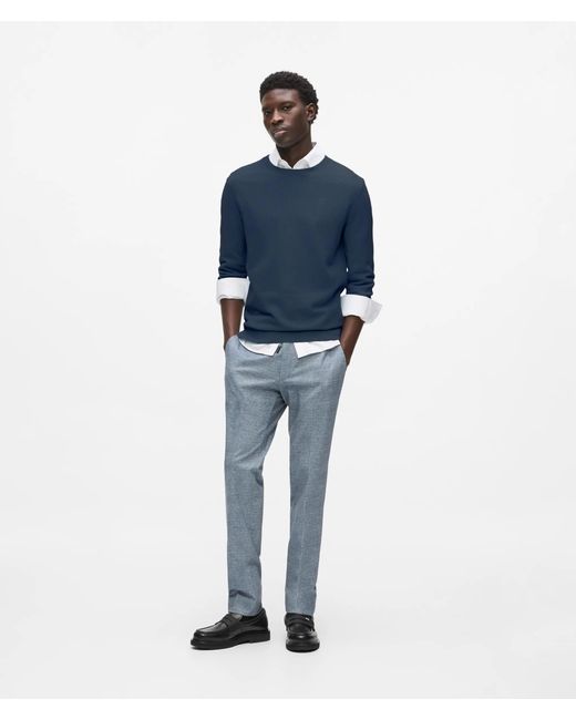 Karl Lagerfeld Blue Kameo Crewneck Sweater for men