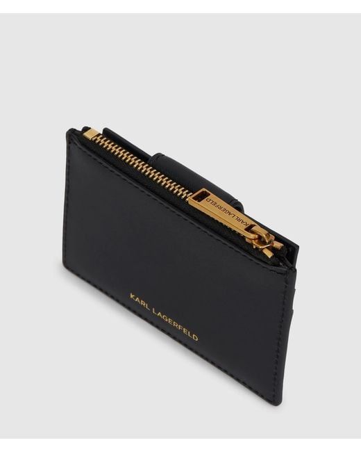 Karl Lagerfeld Black K/Autograph Zip Cardholder