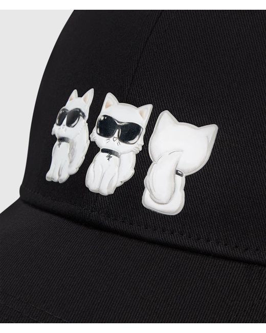 Karl Lagerfeld Black Ikon Choupette Cap