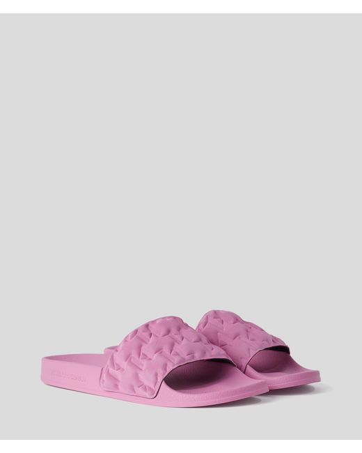 Sandales Rembourrées Kl Monogram Karl Lagerfeld en coloris Purple