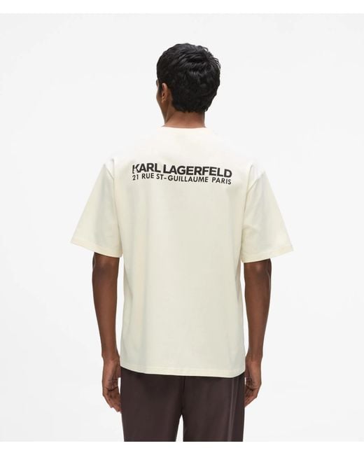 Karl Lagerfeld White Rue St-Guillaume Relaxed T-Shirt for men