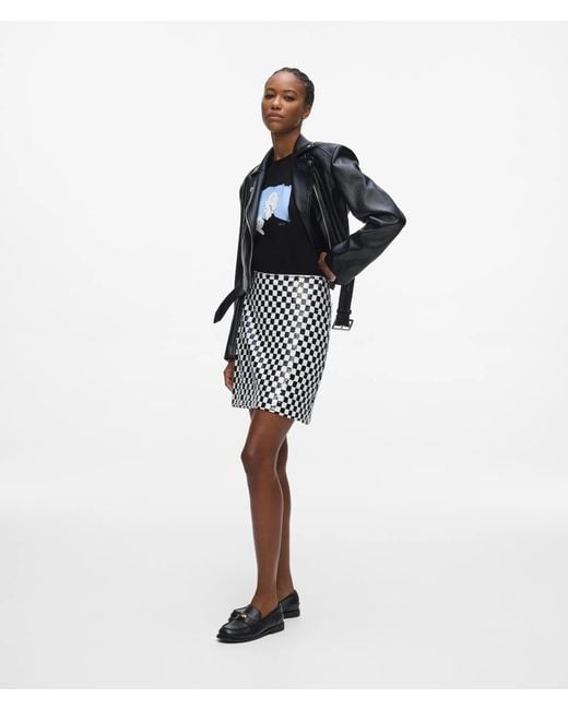 Karl Lagerfeld Black Illustrated Portrait T-Shirt