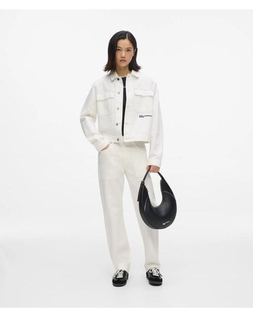KL Jeans White High-Rise Straight Jeans