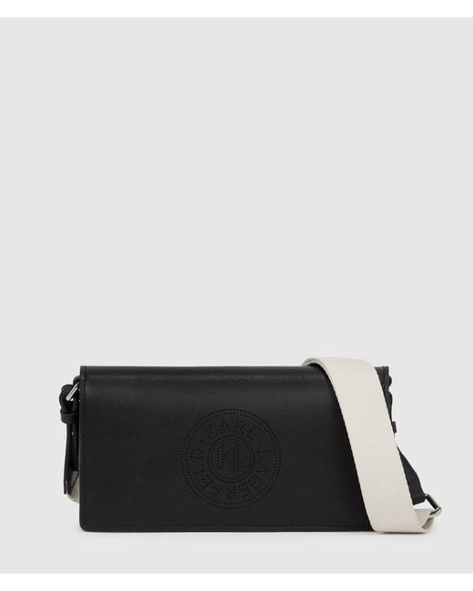 Karl Lagerfeld Black K/Circle Mini Crossbody Bag