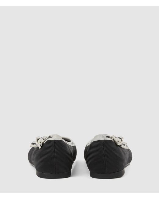 Karl Lagerfeld Black Ribbon Collar Pumps