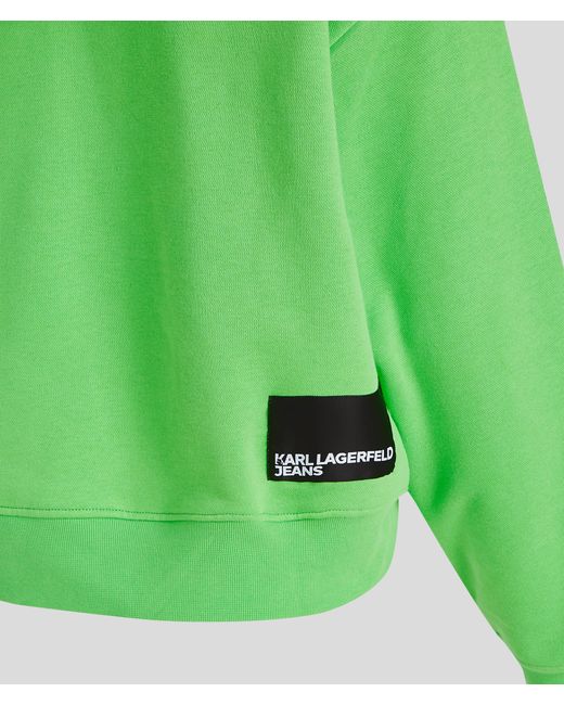 Karl Lagerfeld Green Klj Box Logo Hoodie