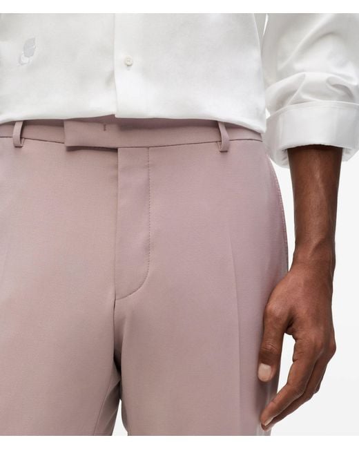 Karl Lagerfeld White Slim-Fit Tailored Pants for men