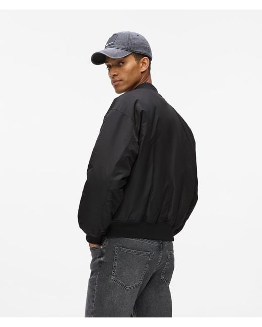 KL Jeans Black Bomber Jacket for men
