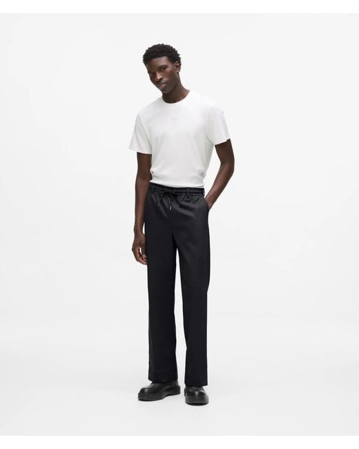 Karl Lagerfeld White Drawcord Pants for men