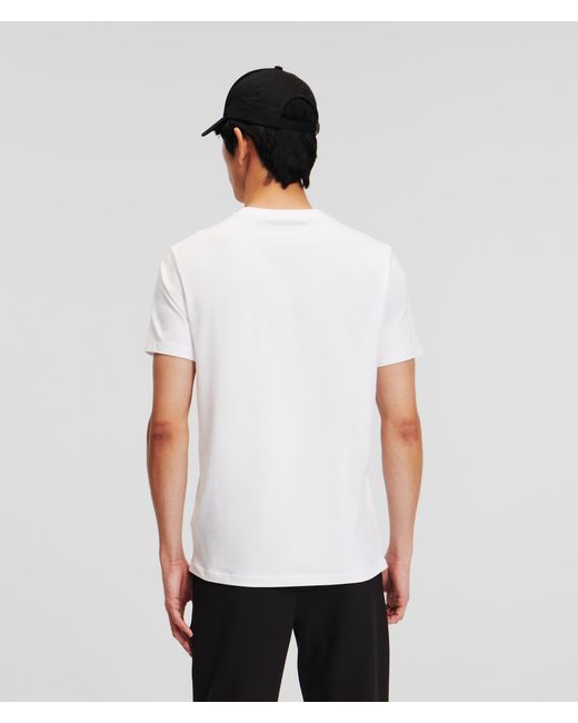 Karl Lagerfeld White Logo T-shirt for men