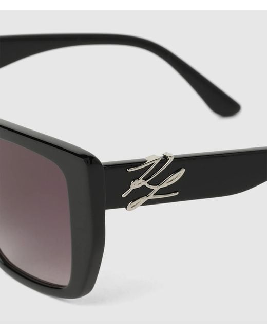 Karl Lagerfeld Black Autograph Chunky Sunglasses