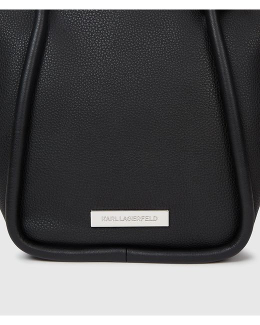 Karl Lagerfeld Black Ikon Pebble Small Tote Bag