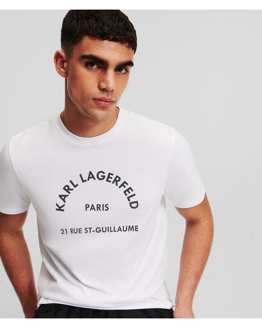 Karl Lagerfeld White Rue St-Guillaume T-Shirt for men