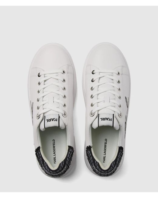 Karl Lagerfeld White Kapri Bouclé Sneakers
