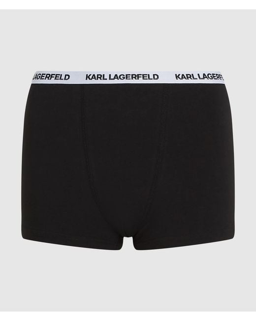 Karl Lagerfeld Black Logo Boxer Shorts