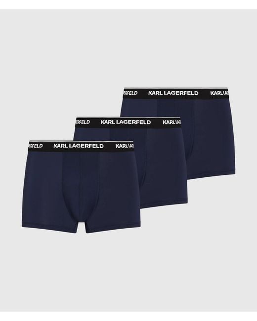 Karl Lagerfeld Blue Logo Micro Trunks – 3-Pack for men