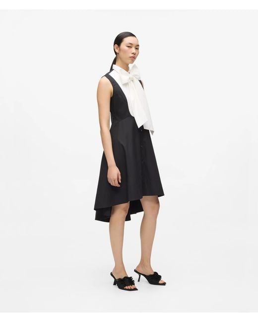 Karl Lagerfeld White Bow Detail Shirt Dress