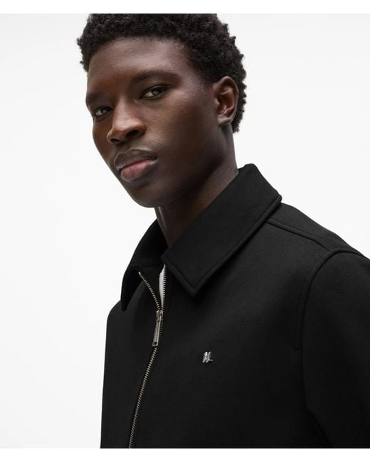 Karl Lagerfeld Black Zip-Up Punto Jacket for men