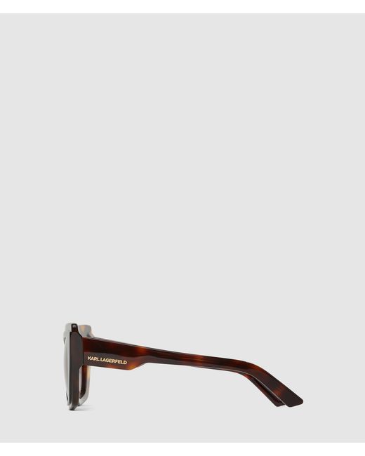Karl Lagerfeld Brown Chunky Logo Sunglasses