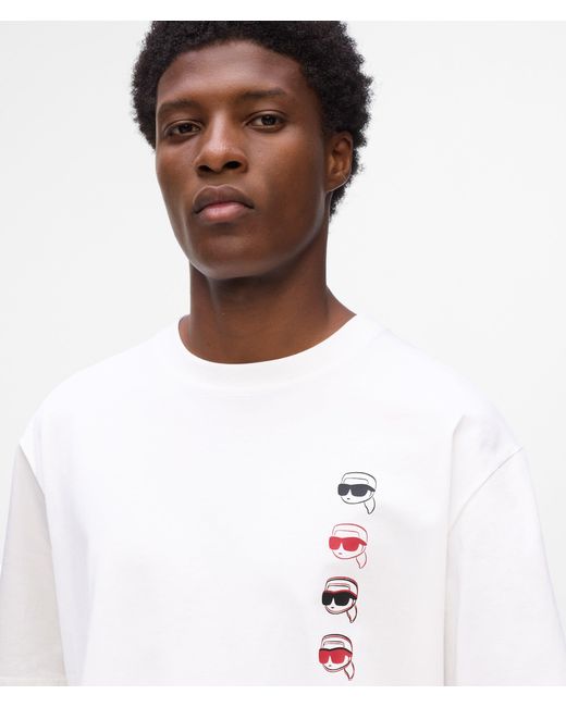 Karl Lagerfeld White Ikon Fusion T-Shirt for men