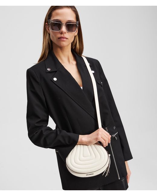 Karl Lagerfeld White K/wellen Saddle Bag