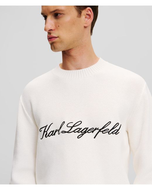 Karl Lagerfeld White Hotel Karl Sweater for men