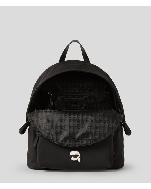 Karl Lagerfeld Black K/ikonik Nylon Medium Backpack