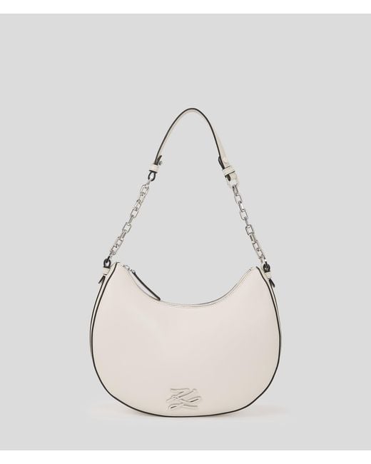 Karl Lagerfeld White K/Autograph Moon Shoulder Bag